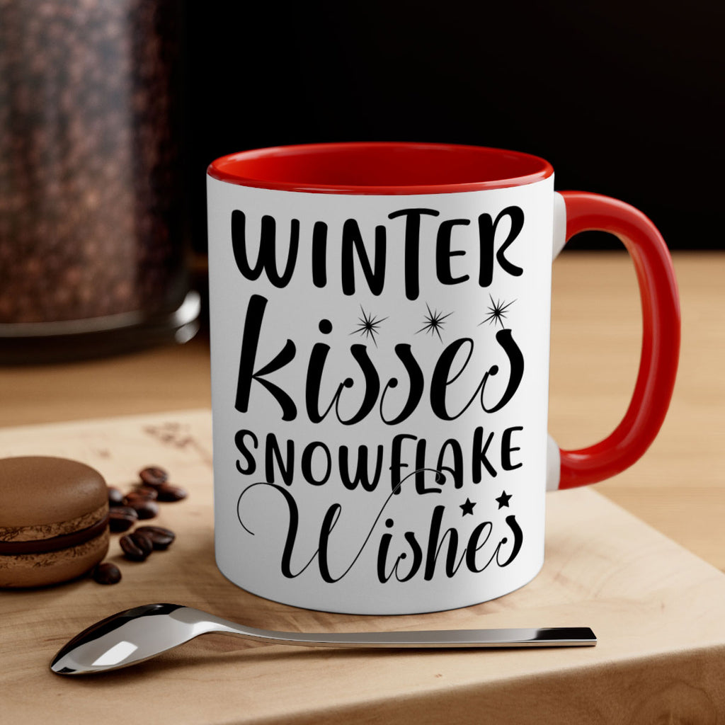 Winter Kisses Snowflake Wishes 561#- winter-Mug / Coffee Cup