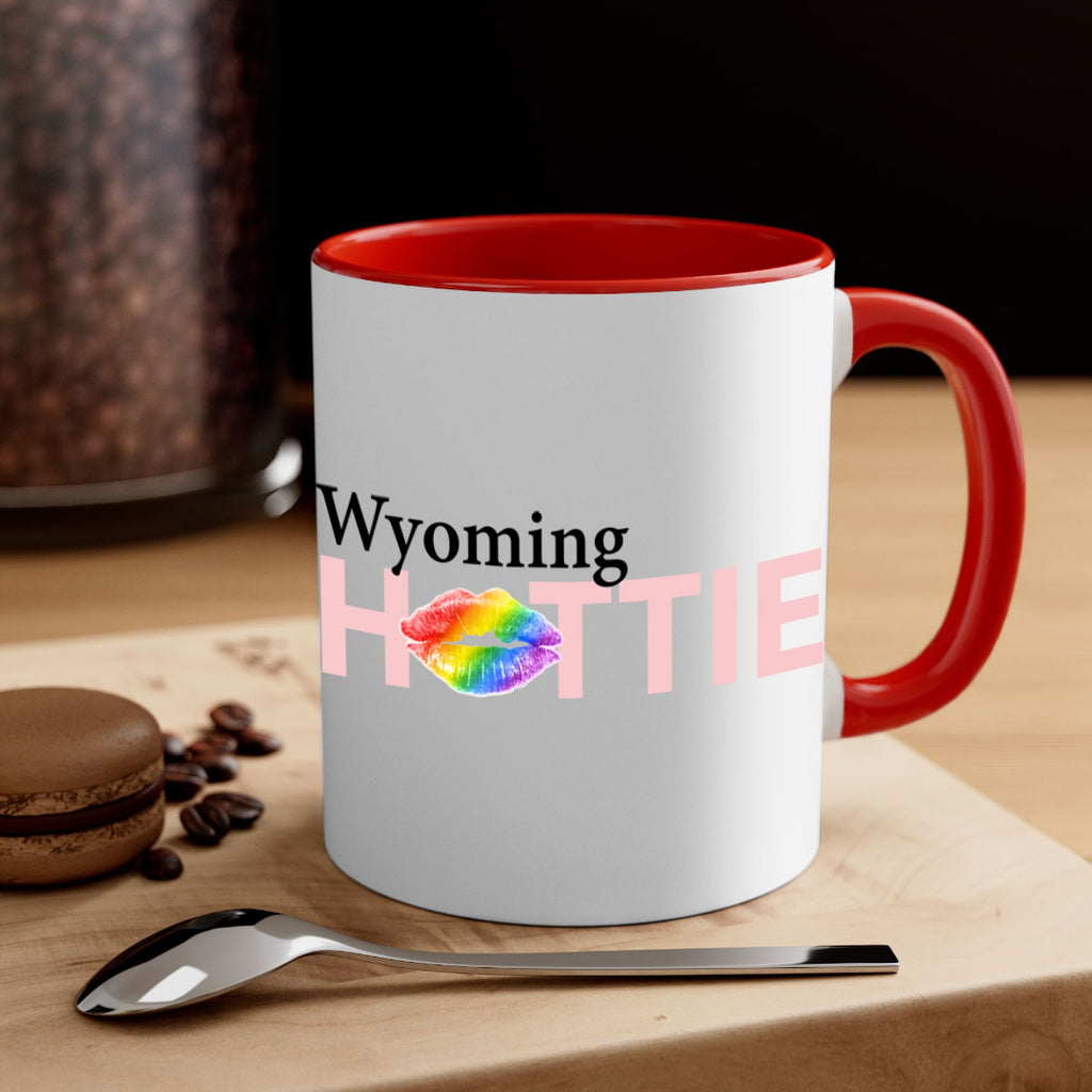 Wyoming Hottie with rainbow lips 50#- Hottie Collection-Mug / Coffee Cup