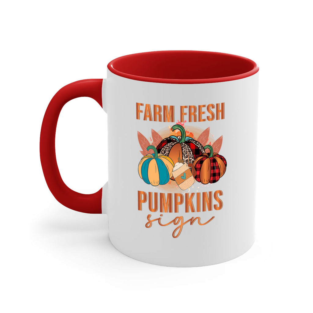 Farm Fresh Pumpkins Sign 175#- fall-Mug / Coffee Cup