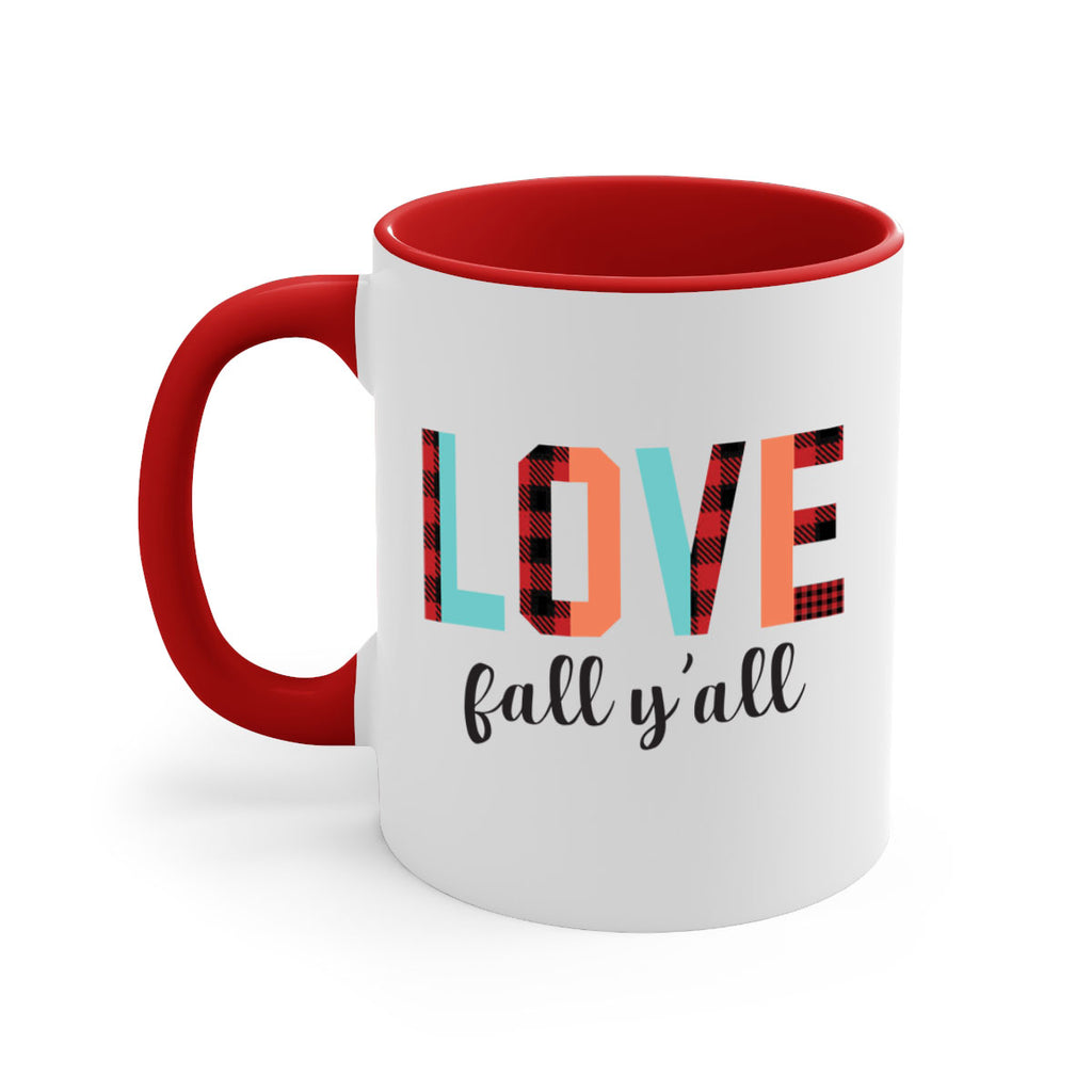 Love fall yall 411#- fall-Mug / Coffee Cup
