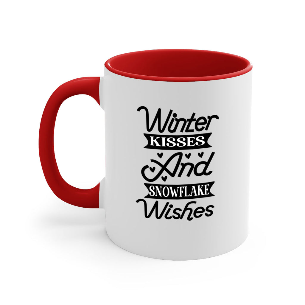 Winter Kisses And Snowflake Wishes 515#- winter-Mug / Coffee Cup