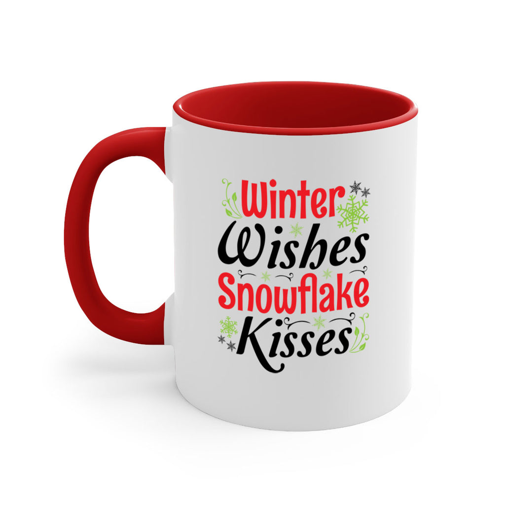 Winter Wishes Snowflake Kisses 568#- winter-Mug / Coffee Cup