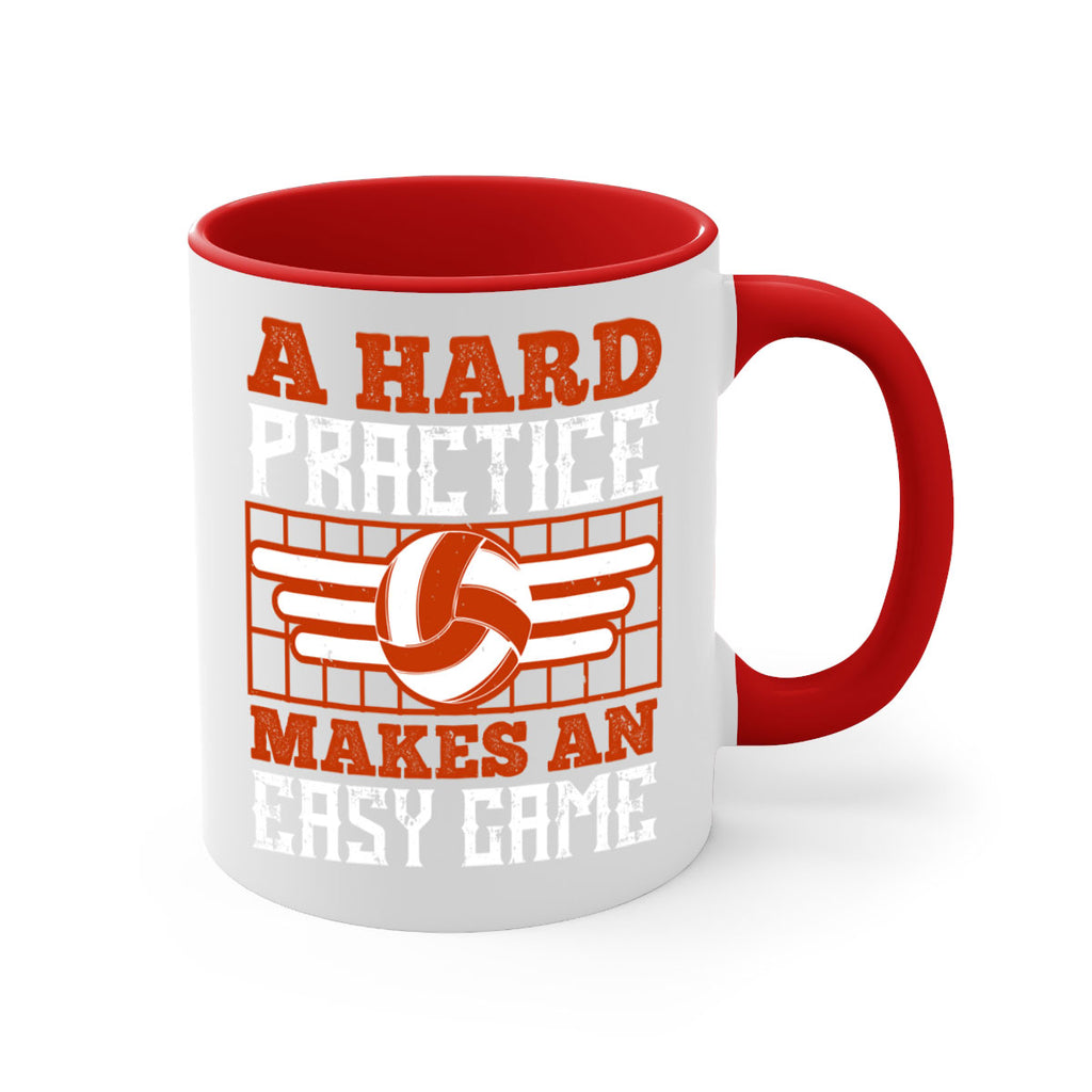 A hard practice makes an easy game Style 1518#- volleyball-Mug / Coffee Cup