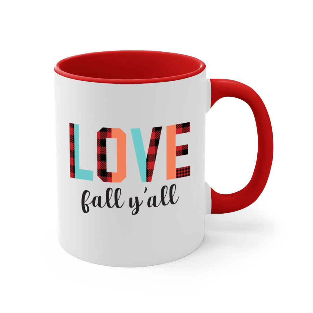Love fall yall 411#- fall-Mug / Coffee Cup
