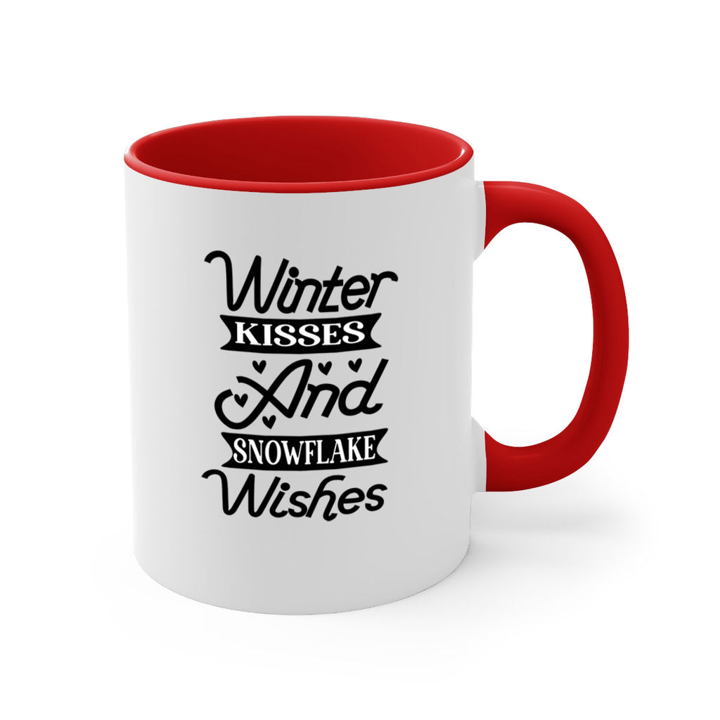 Winter Kisses And Snowflake Wishes 515#- winter-Mug / Coffee Cup