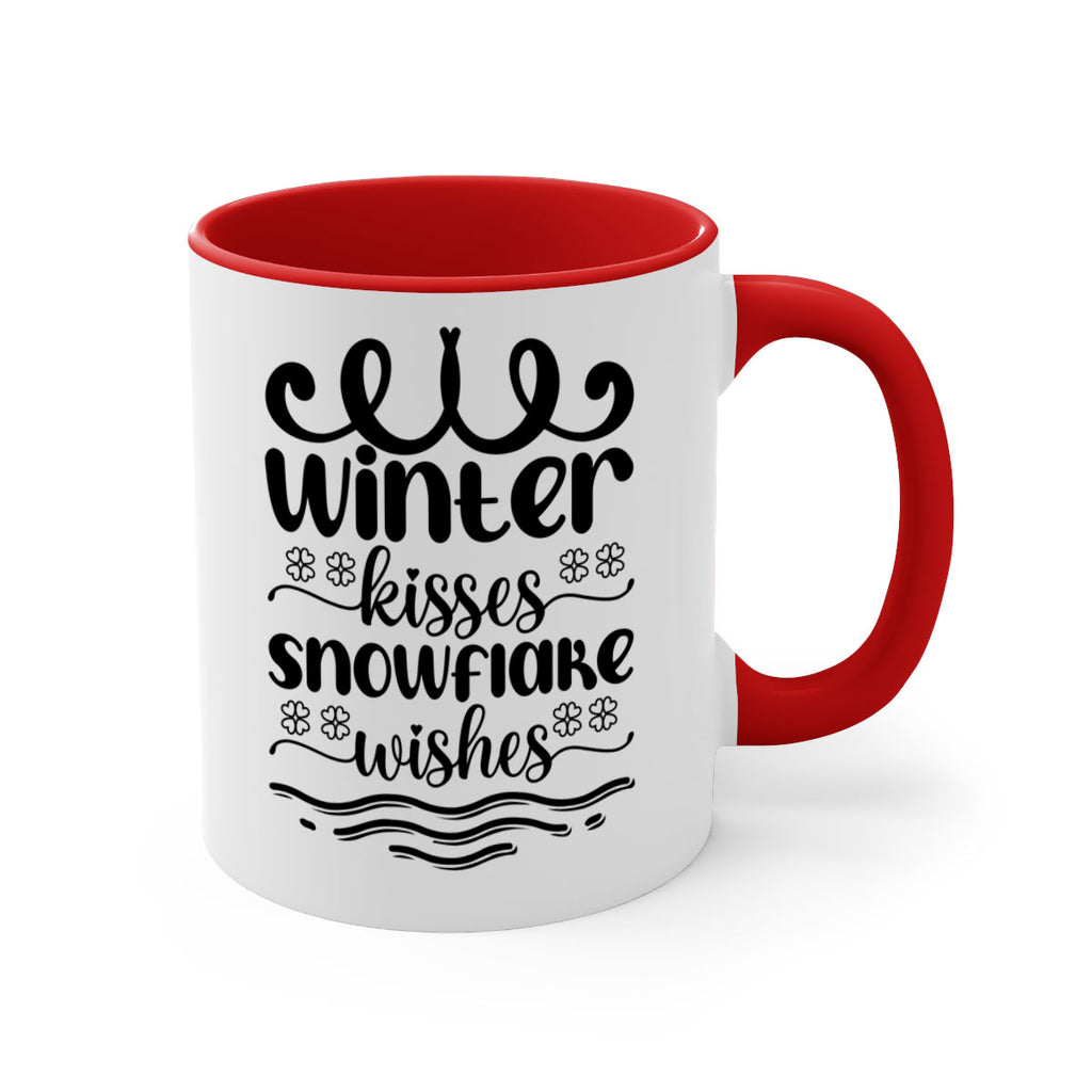 Winter Kisses Snowflake Wishes 562#- winter-Mug / Coffee Cup