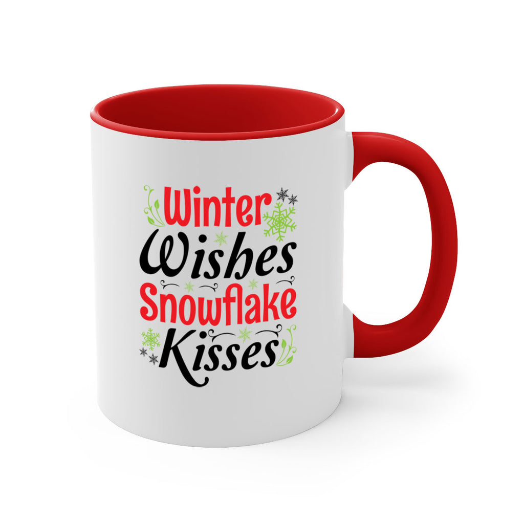 Winter Wishes Snowflake Kisses 568#- winter-Mug / Coffee Cup