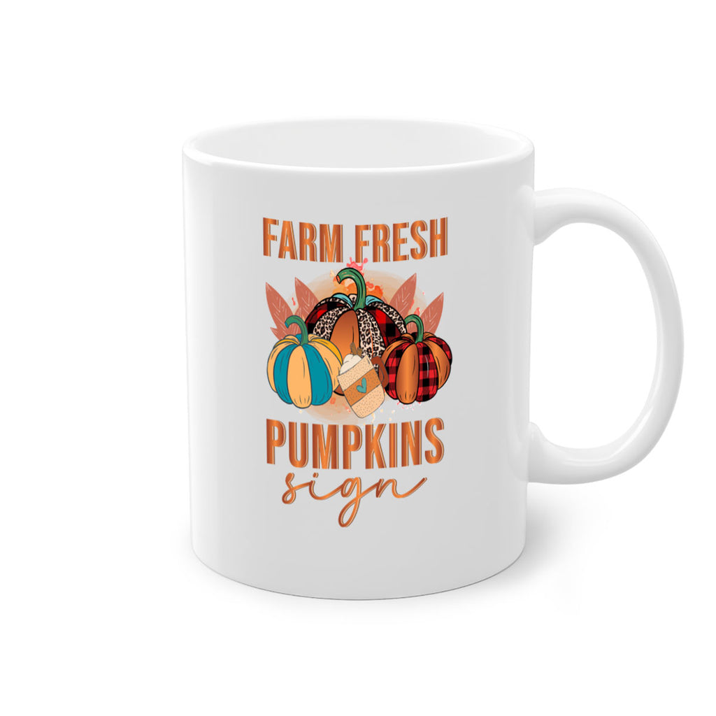 Farm Fresh Pumpkins Sign 175#- fall-Mug / Coffee Cup