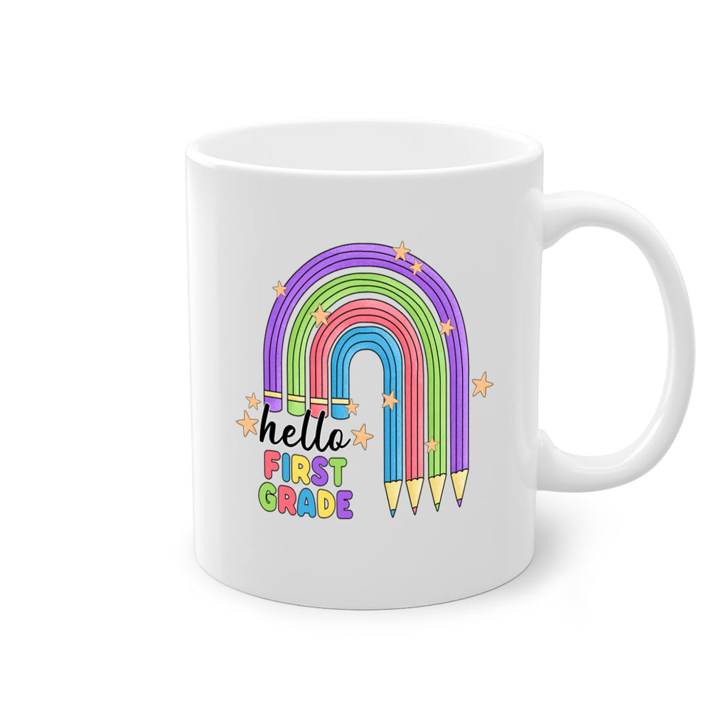Hello 1st Grade Pencil Rainbow 14#- First Grade-Mug / Coffee Cup