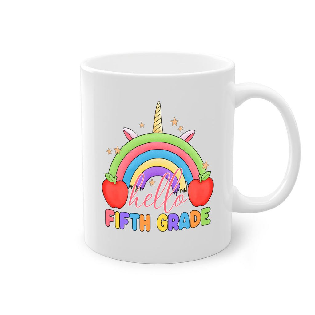 Hello 5th Grade Unicorn Rainbow 15#- 5th grade-Mug / Coffee Cup