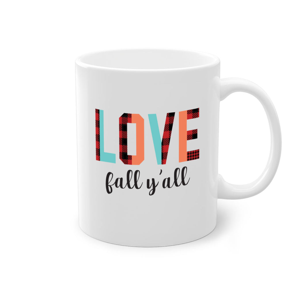 Love fall yall 411#- fall-Mug / Coffee Cup