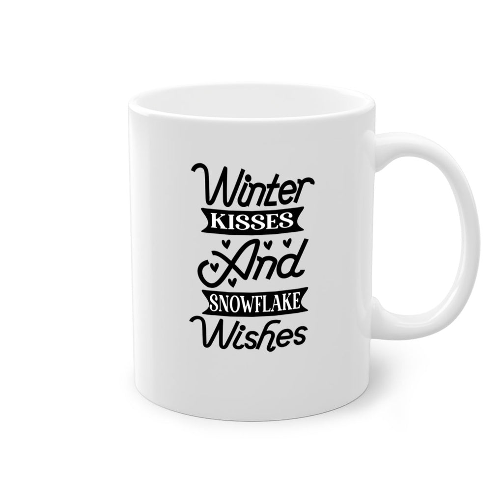 Winter Kisses And Snowflake Wishes 515#- winter-Mug / Coffee Cup