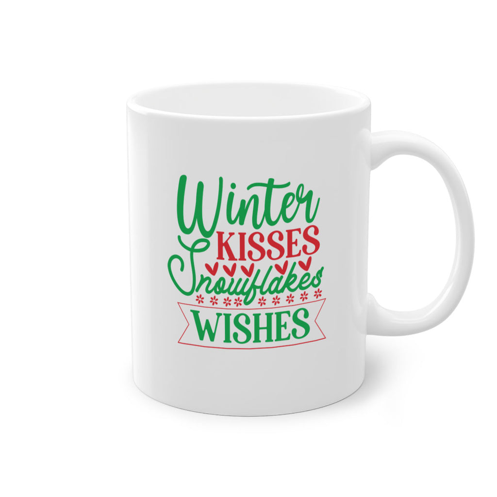 Winter Kisses Snowflakes Wishes 522#- winter-Mug / Coffee Cup