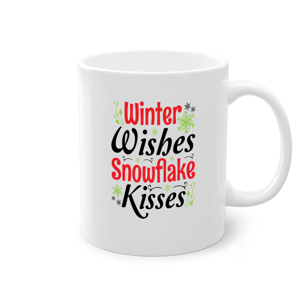 Winter Wishes Snowflake Kisses 568#- winter-Mug / Coffee Cup