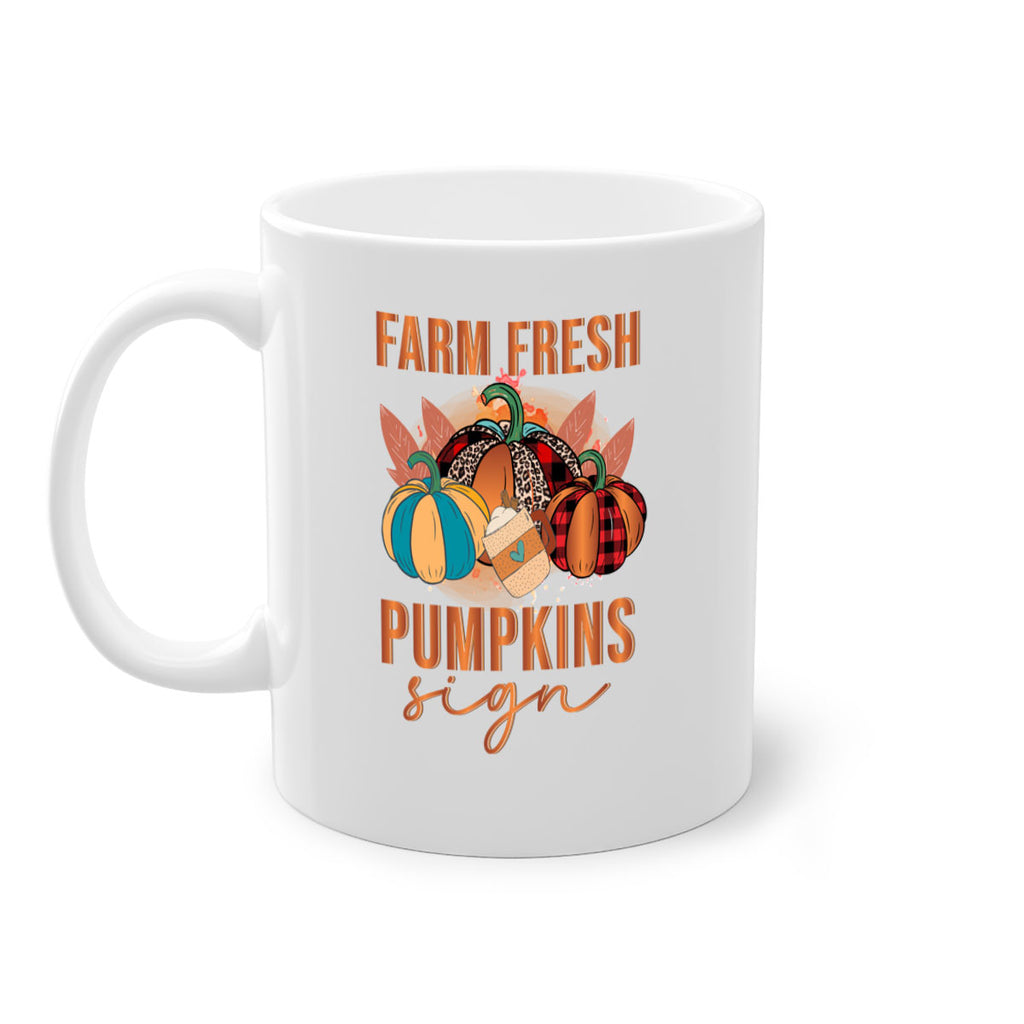 Farm Fresh Pumpkins Sign 175#- fall-Mug / Coffee Cup