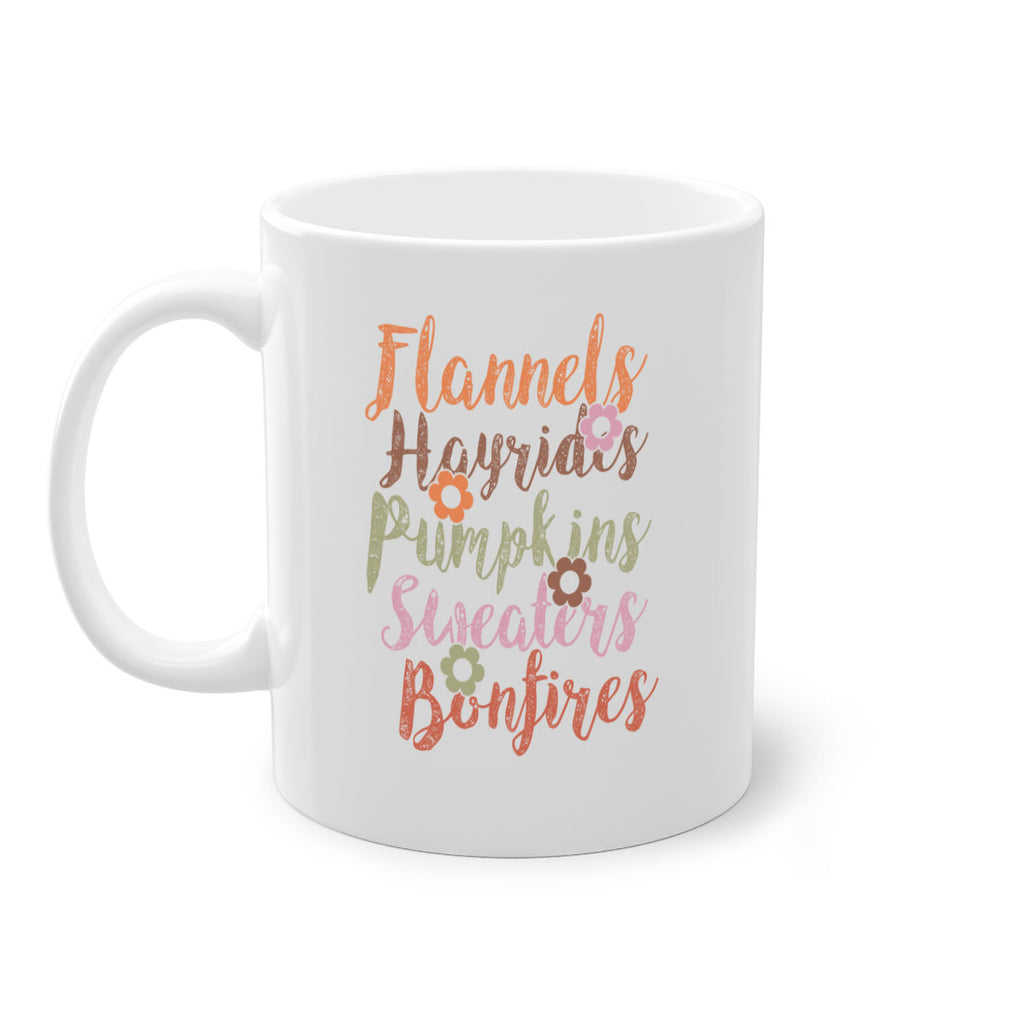 Flannels Hayrides Pumpkins Sweaters Bonfires 185#- fall-Mug / Coffee Cup
