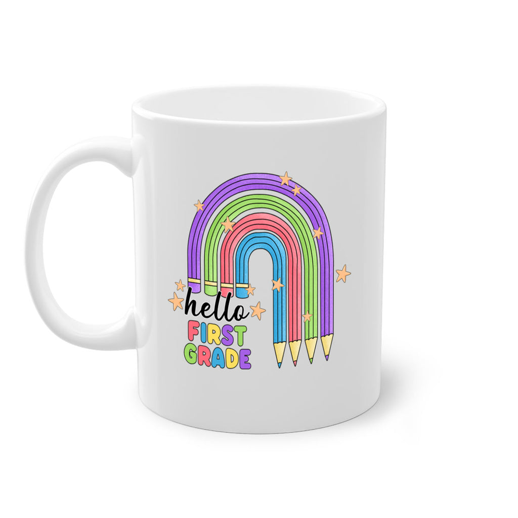 Hello 1st Grade Pencil Rainbow 14#- First Grade-Mug / Coffee Cup