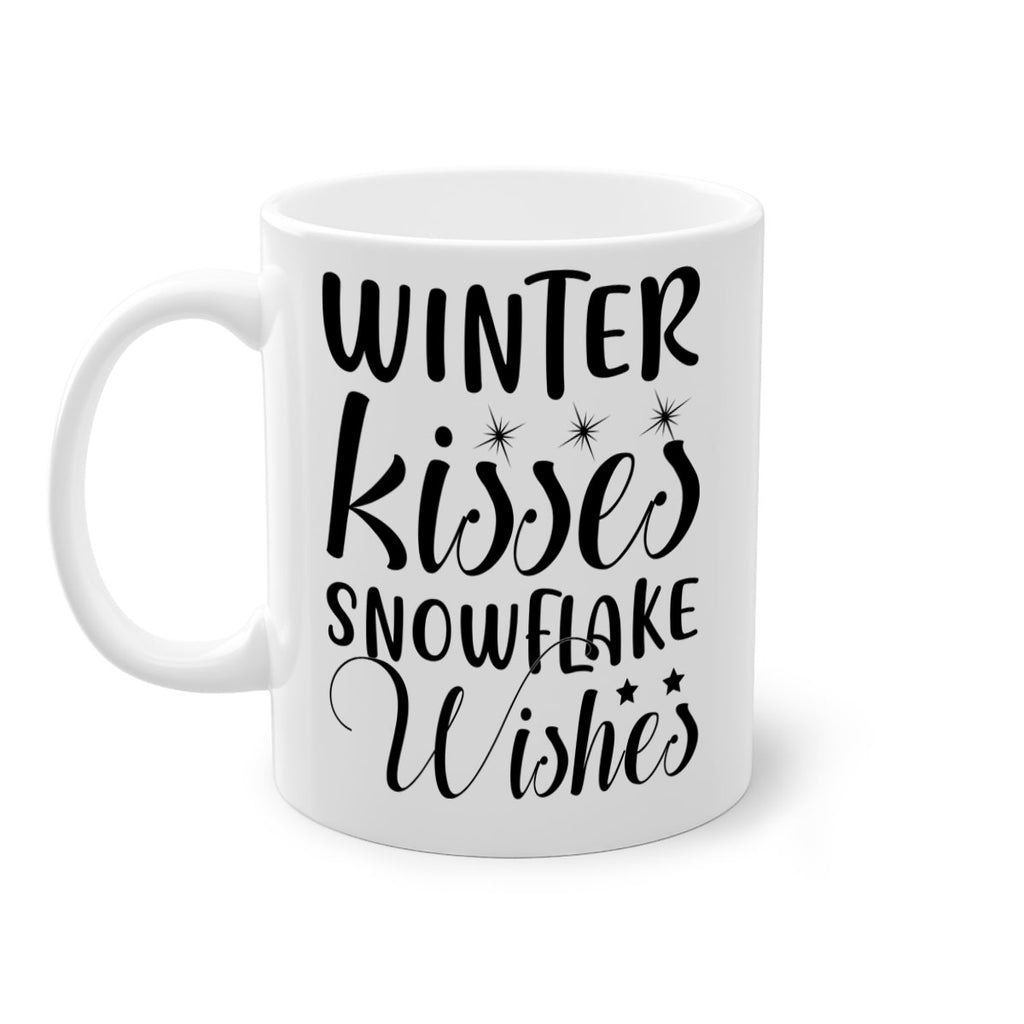 Winter Kisses Snowflake Wishes 561#- winter-Mug / Coffee Cup