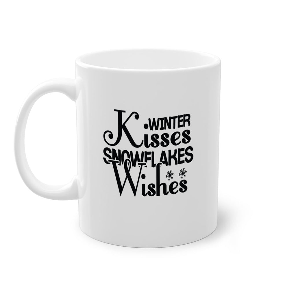 Winter Kisses Snowflakes Wishes 521#- winter-Mug / Coffee Cup