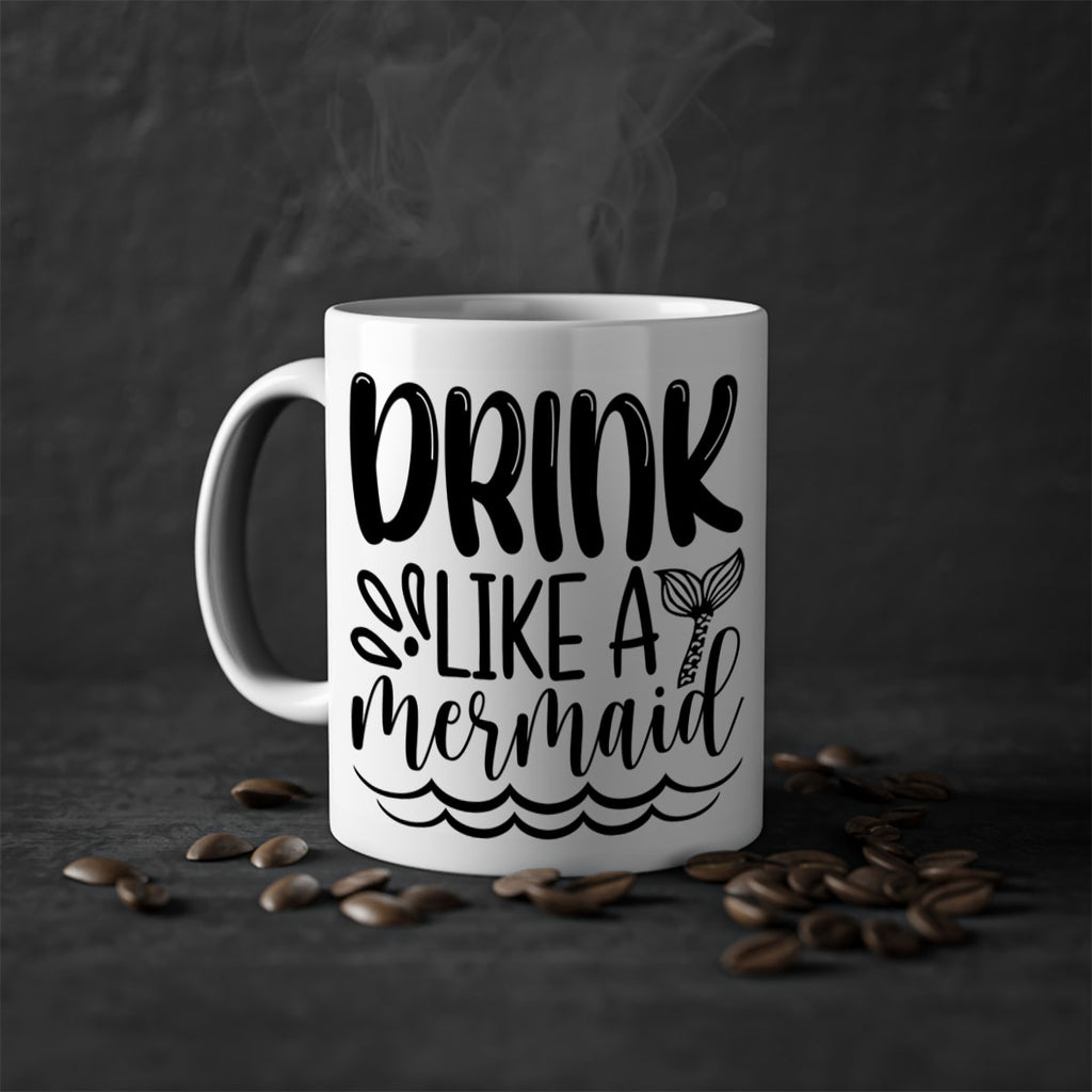Drink Like A Mermaid 145#- mermaid-Mug / Coffee Cup