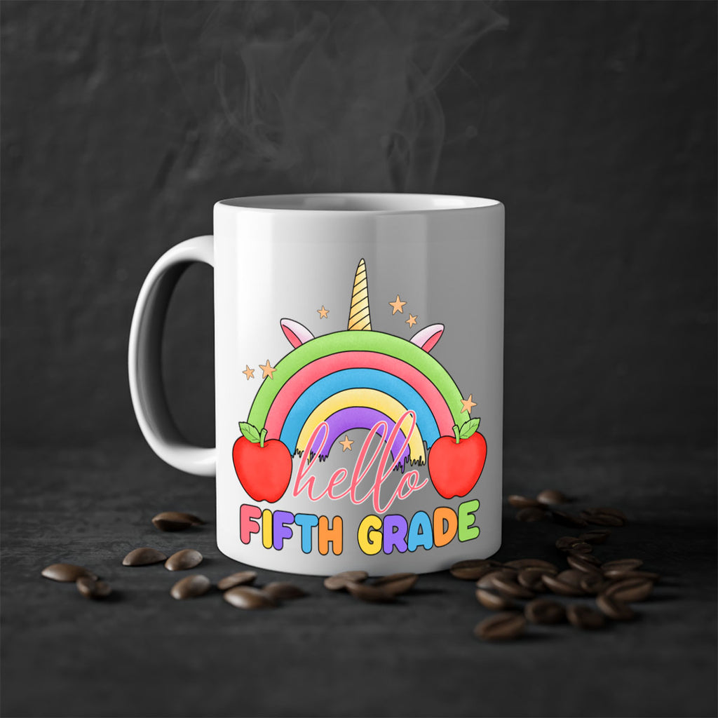 Hello 5th Grade Unicorn Rainbow 15#- 5th grade-Mug / Coffee Cup