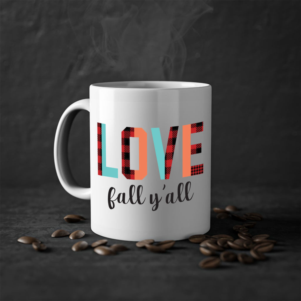 Love fall yall 411#- fall-Mug / Coffee Cup