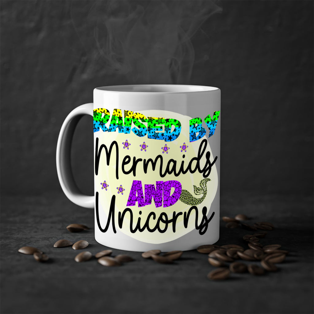 Raised By Mermaids And Unicorns 547#- mermaid-Mug / Coffee Cup