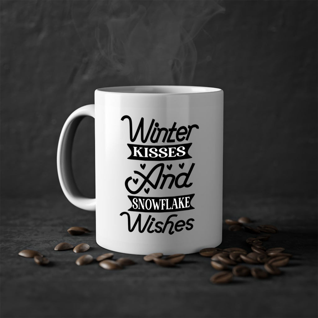 Winter Kisses And Snowflake Wishes 515#- winter-Mug / Coffee Cup