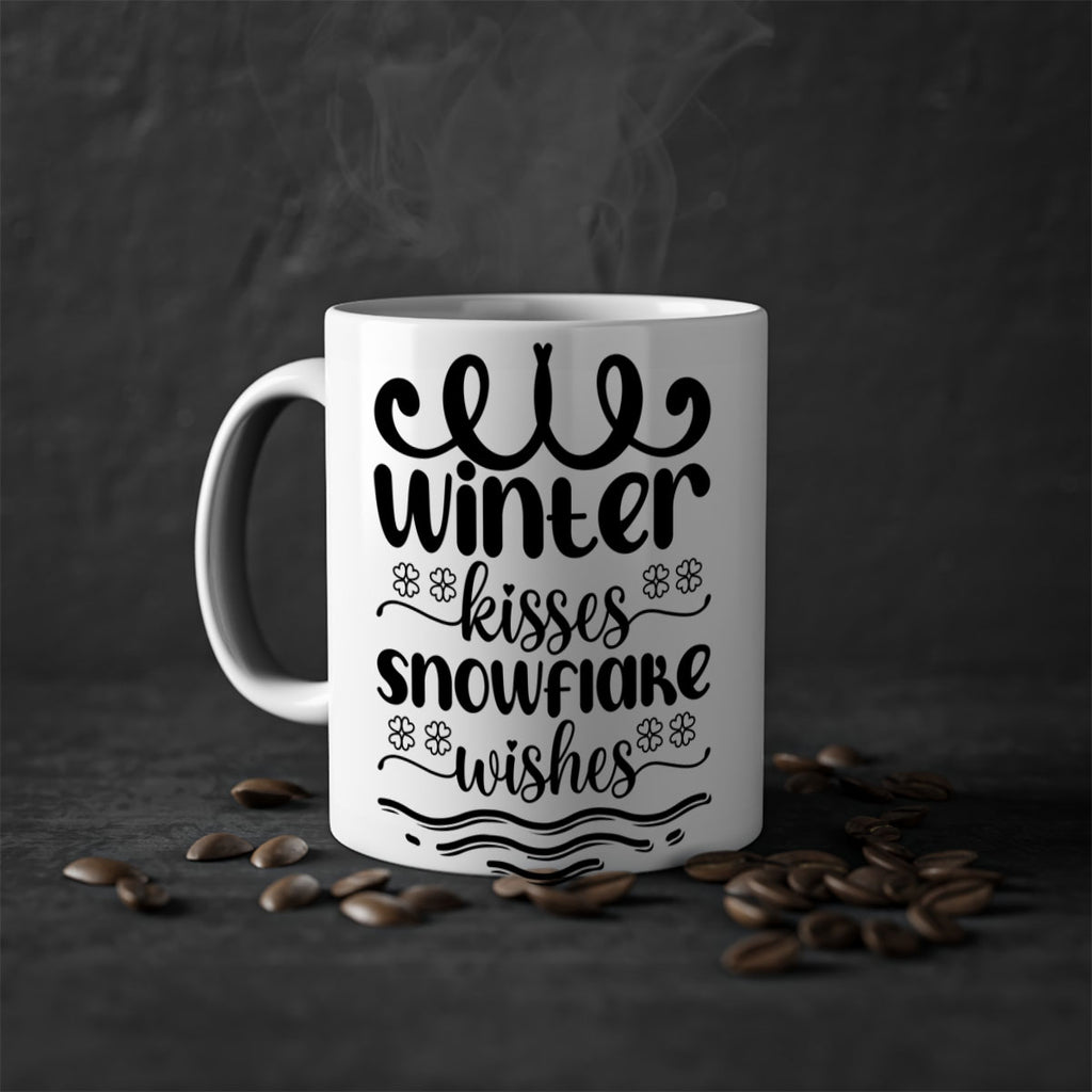 Winter Kisses Snowflake Wishes 562#- winter-Mug / Coffee Cup