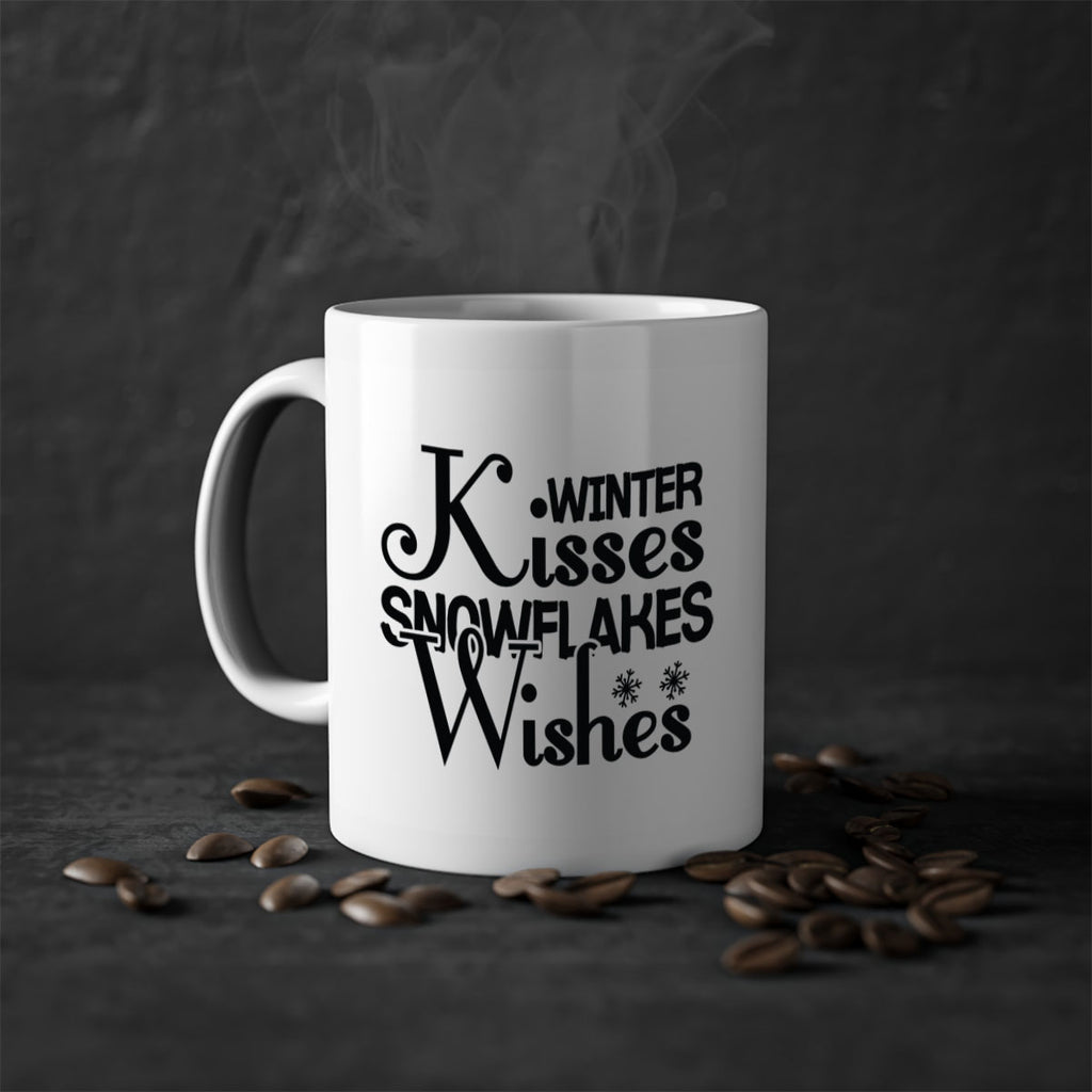 Winter Kisses Snowflakes Wishes 521#- winter-Mug / Coffee Cup
