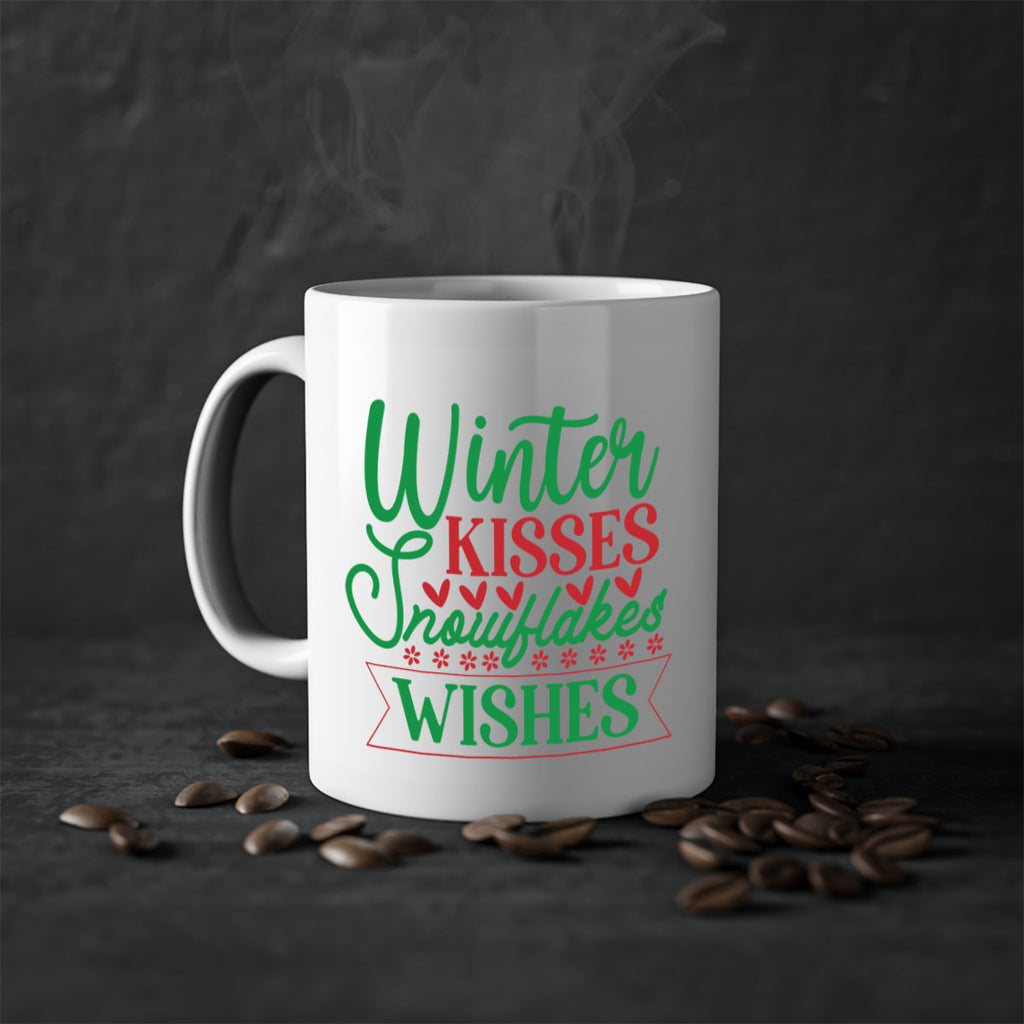 Winter Kisses Snowflakes Wishes 522#- winter-Mug / Coffee Cup