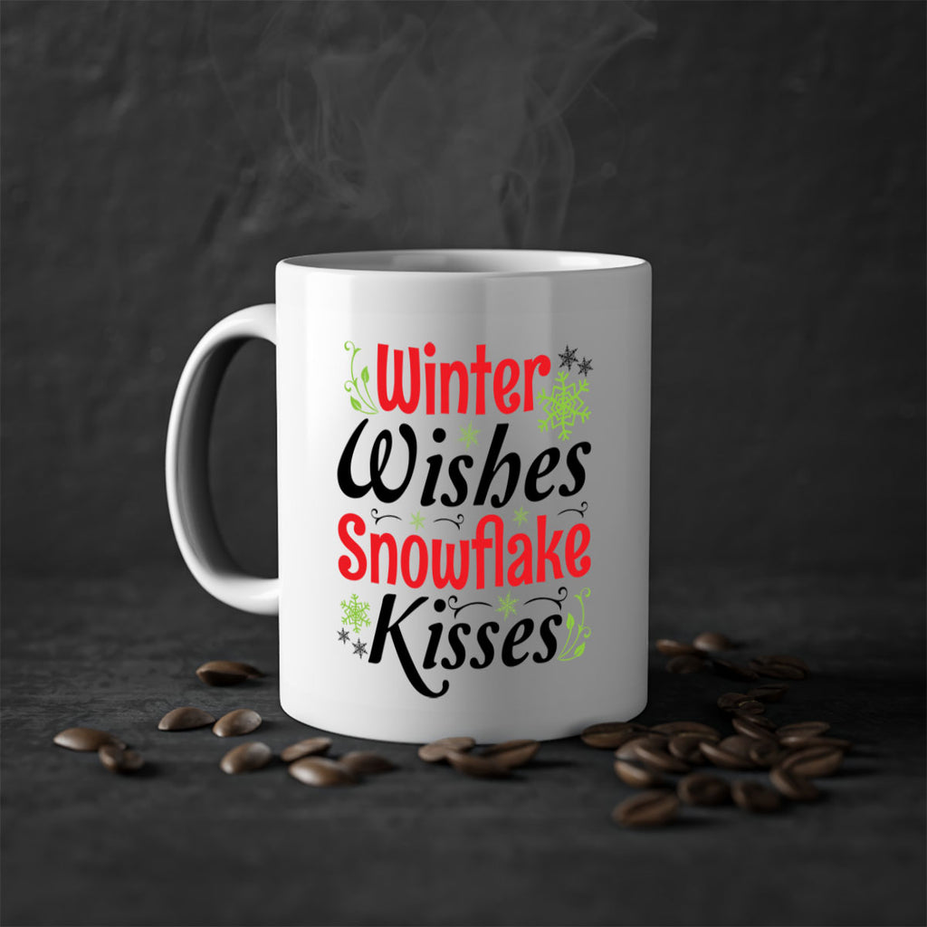 Winter Wishes Snowflake Kisses 568#- winter-Mug / Coffee Cup