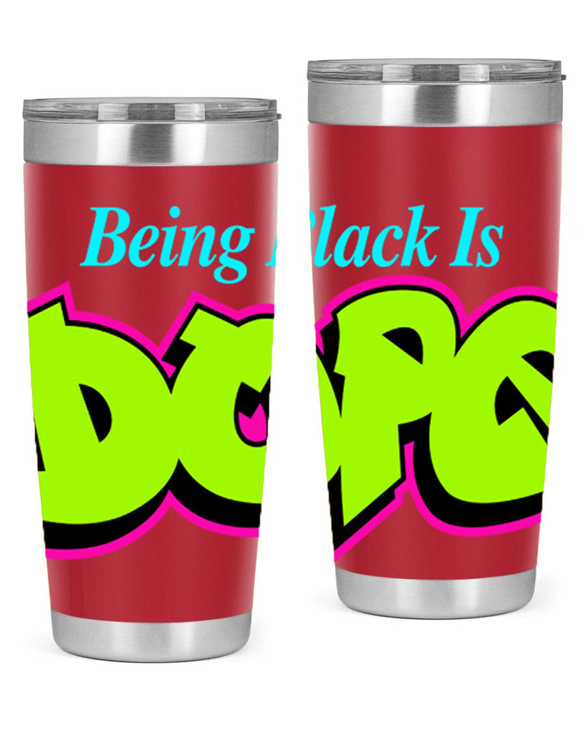 being black is dope 261#- black words phrases- Cotton Tank