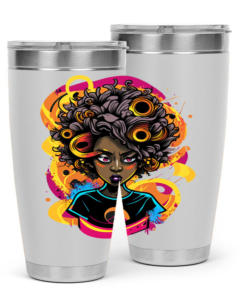 Sparkling Black Girl Design 6#- women-girls- Tumbler
