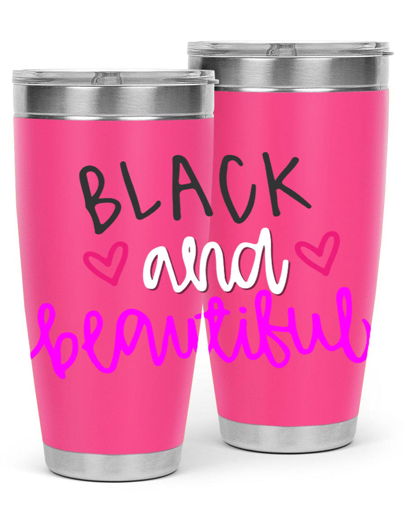 black and beautiful color 252#- black words phrases- Cotton Tank