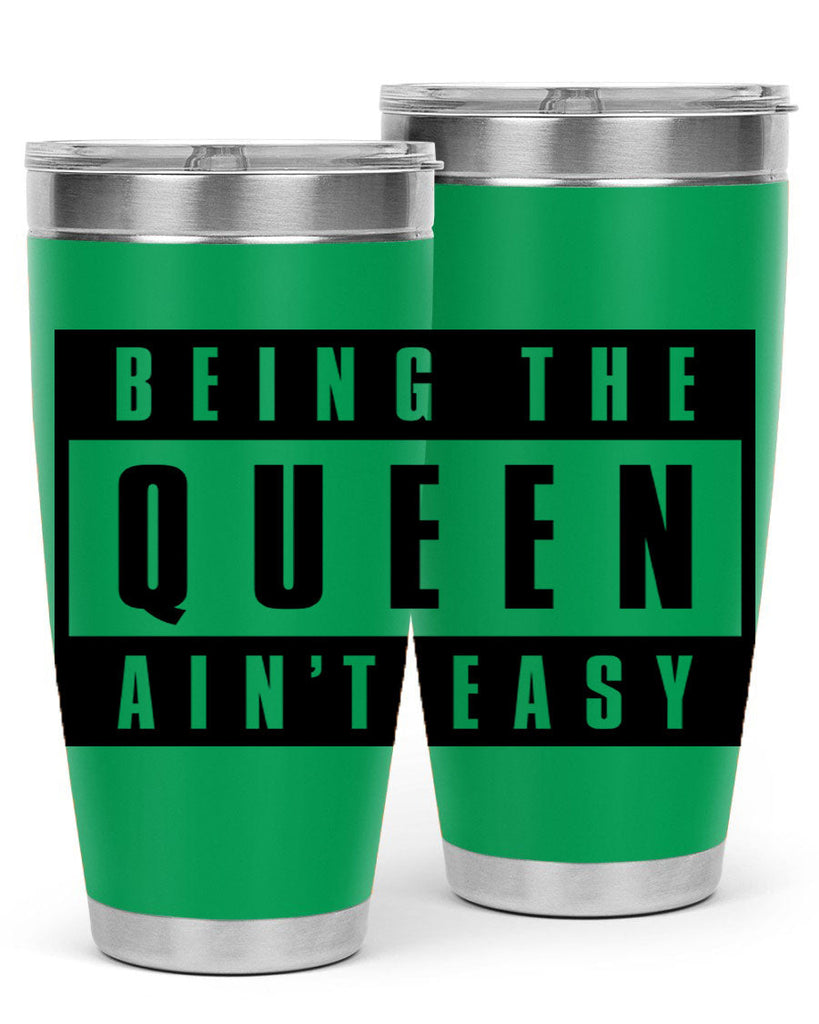 being the queen aint easy 258#- black words phrases- Cotton Tank