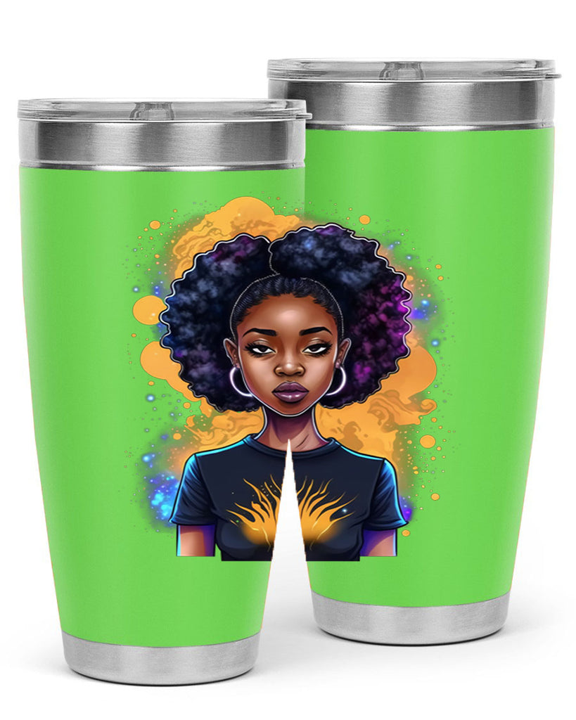 Sparkling Black Girl Design 15#- women-girls- Tumbler
