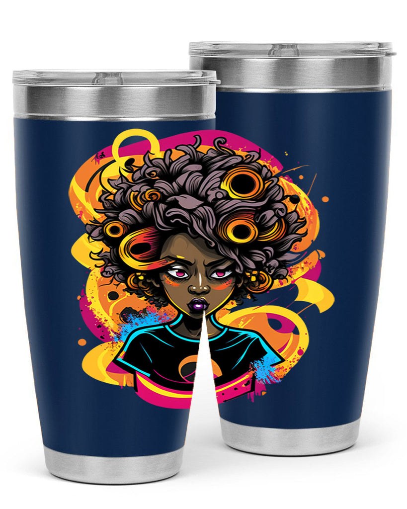 Sparkling Black Girl Design 6#- women-girls- Tumbler