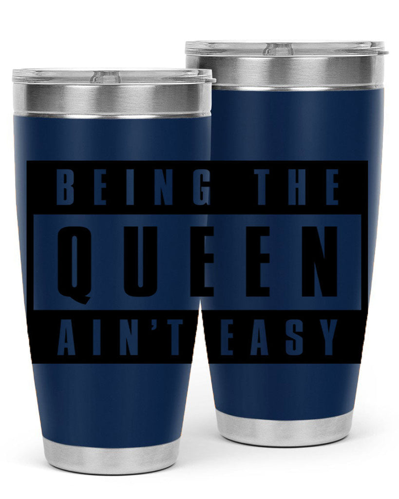 being the queen aint easy 258#- black words phrases- Cotton Tank