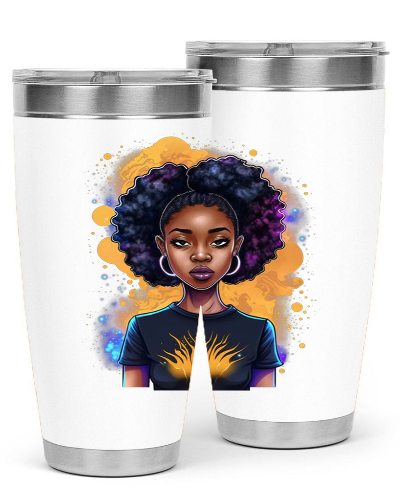 Sparkling Black Girl Design 15#- women-girls- Tumbler