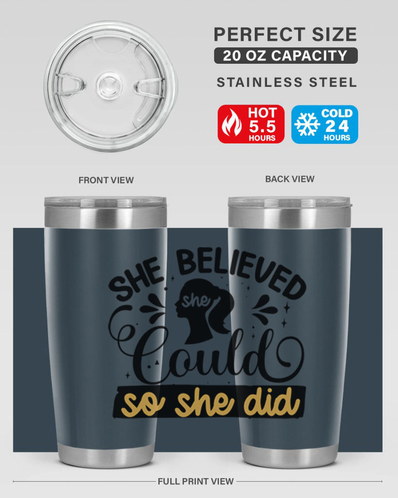 She believed she could she did Style 7#- women-girls- Tumbler