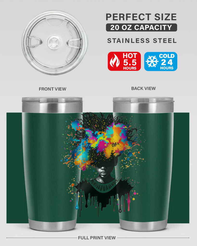 Sparkling Black Girl Design 16#- women-girls- Tumbler