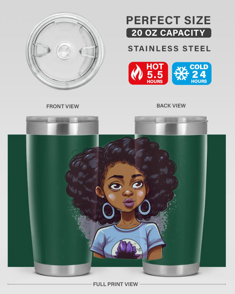Sparkling Black Girl Design 20#- women-girls- Tumbler