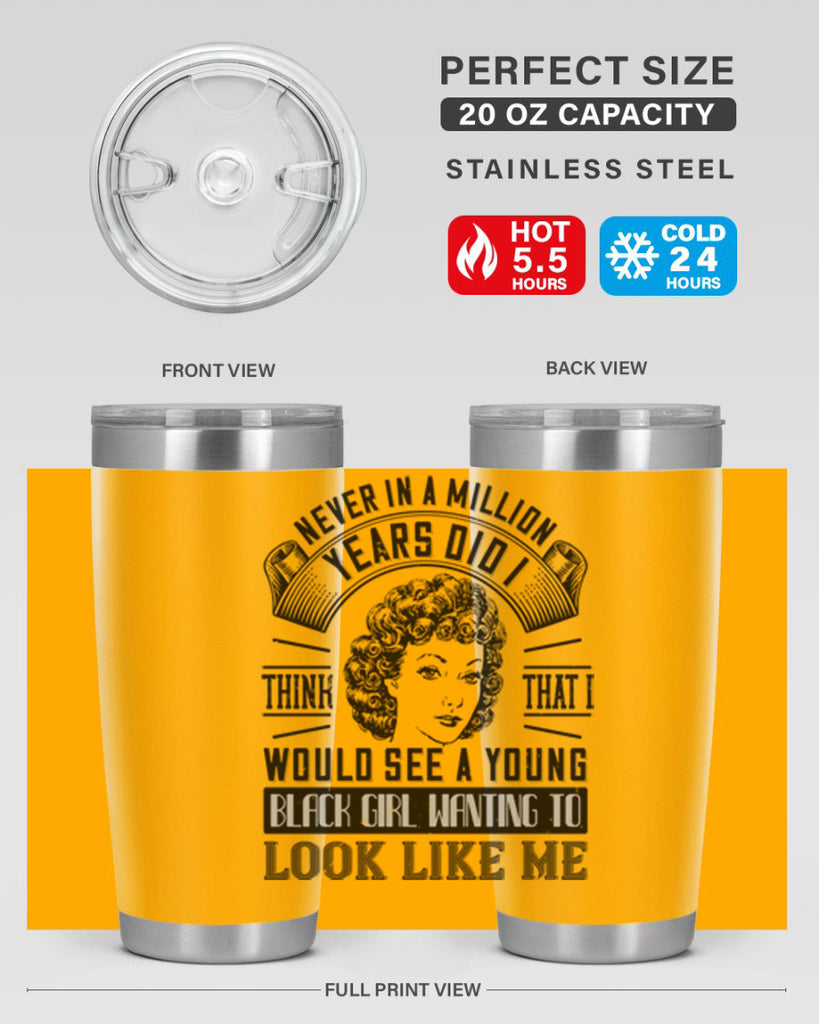 Never in a million years did I think that I would see a young black girl Style 19#- afro- Tumbler