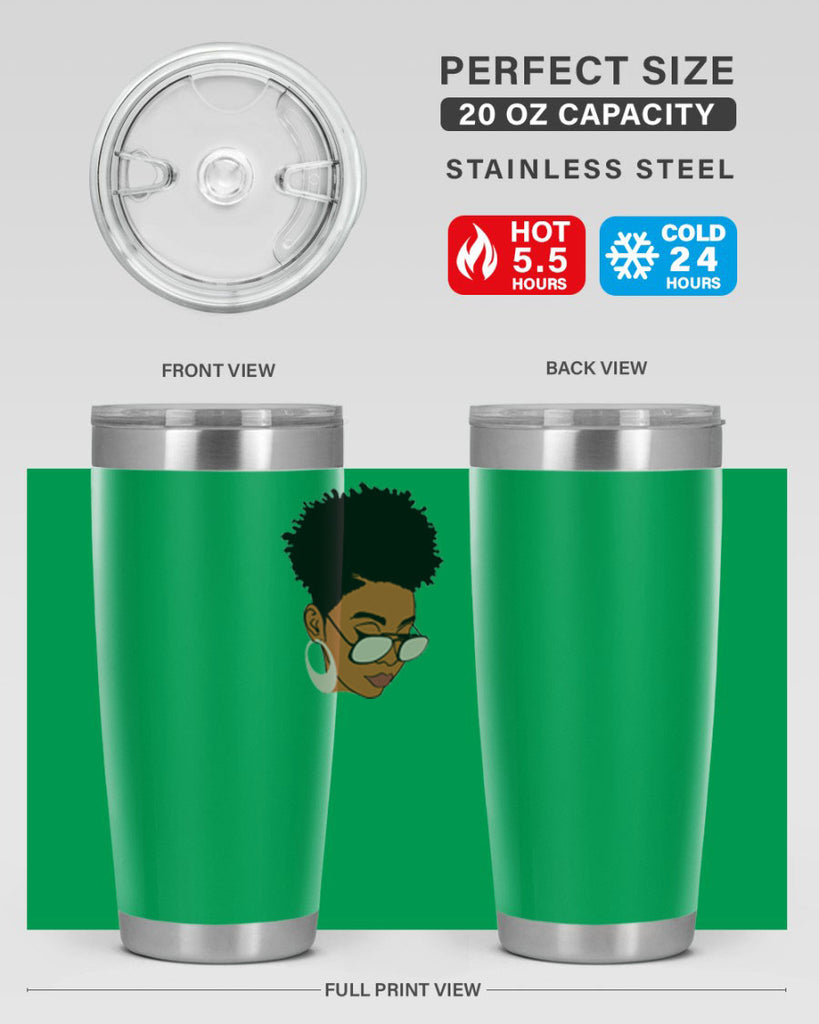 black afro 44#- women-girls- Tumbler