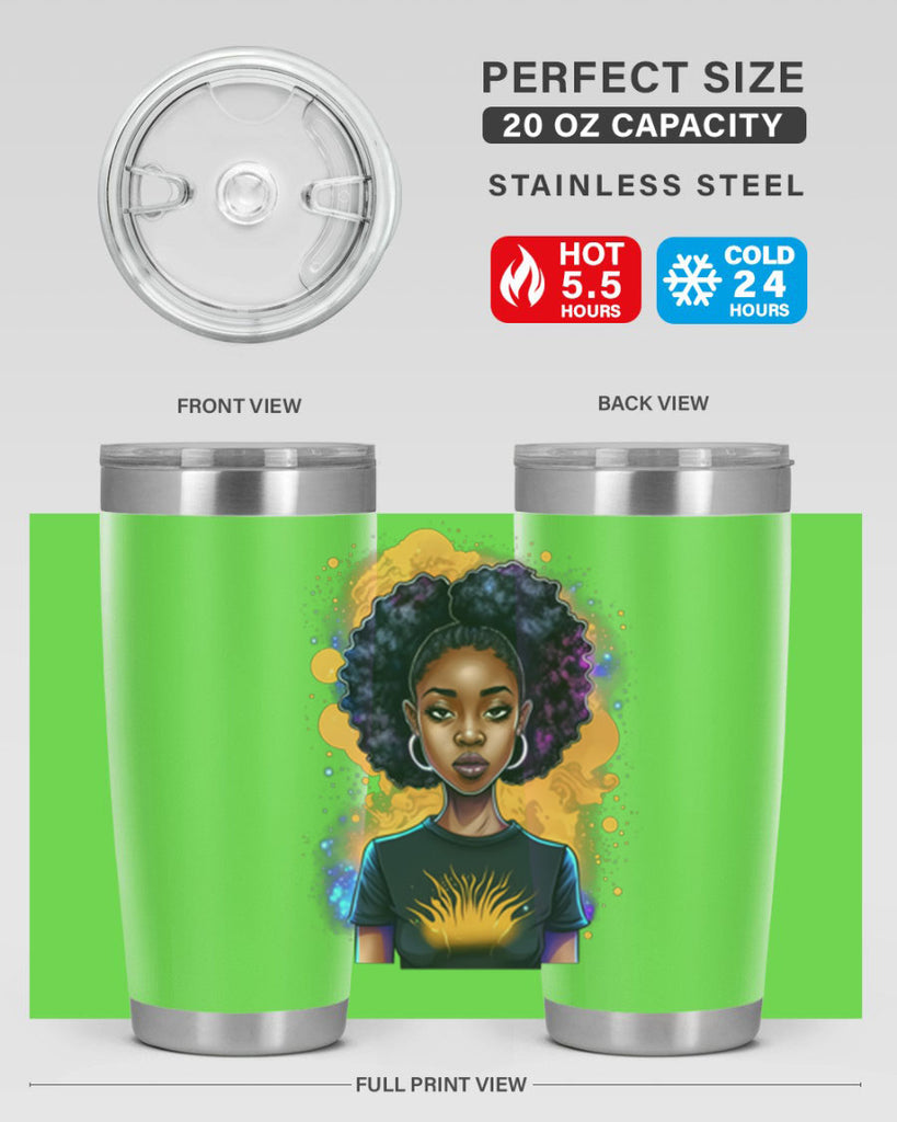 Sparkling Black Girl Design 15#- women-girls- Tumbler