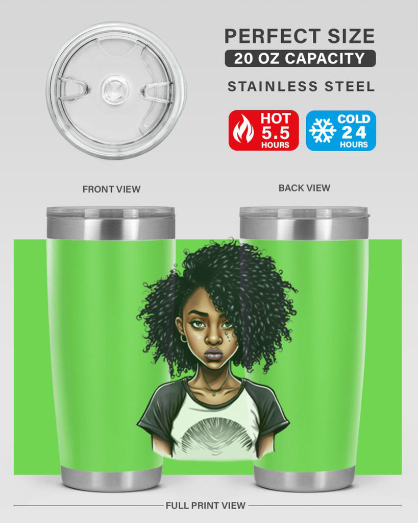 Sparkling Black Girl Design 18#- women-girls- Tumbler