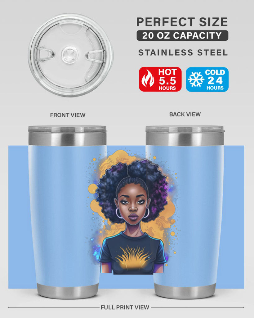 Sparkling Black Girl Design 15#- women-girls- Tumbler
