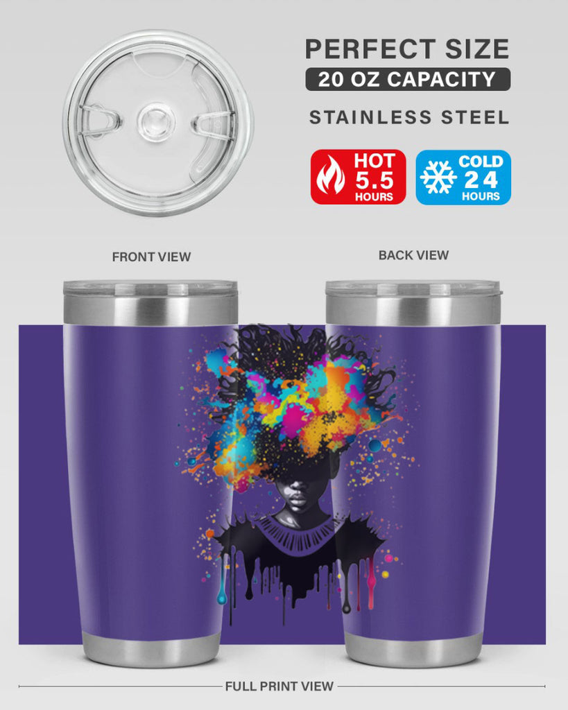 Sparkling Black Girl Design 16#- women-girls- Tumbler