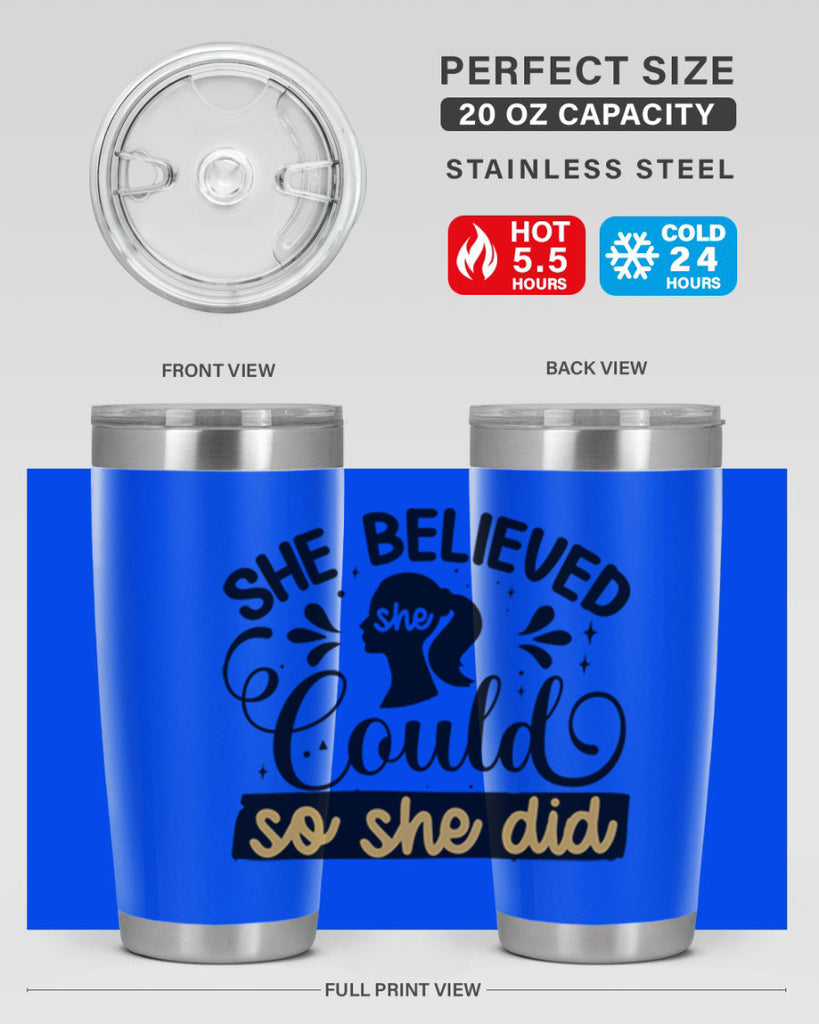 She believed she could she did Style 7#- women-girls- Tumbler